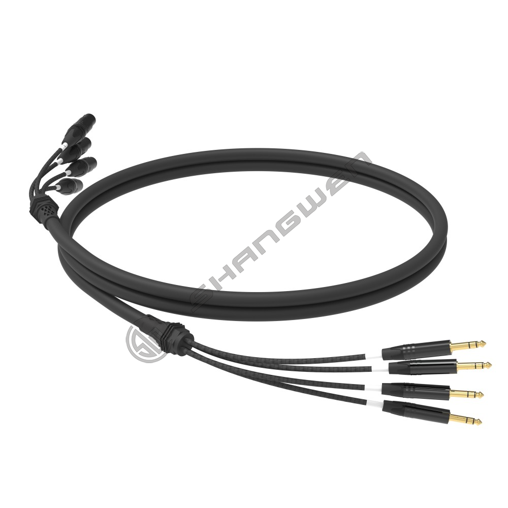 Multi channel XLR female head+audio cable 4, 6, 8, 12, 16 channels
